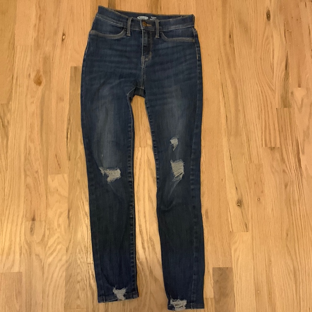Old navy blue skinny jeans